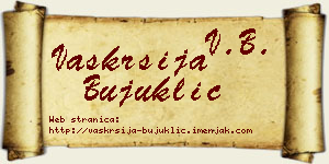 Vaskrsija Bujuklić vizit kartica